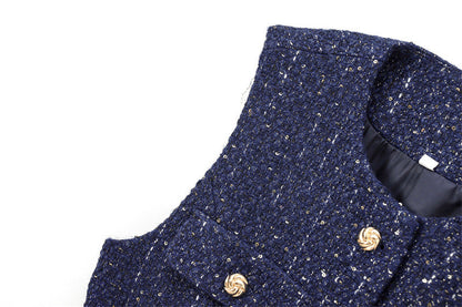 Elegant V-Neck Sleeveless Belt Waist Knit Vest