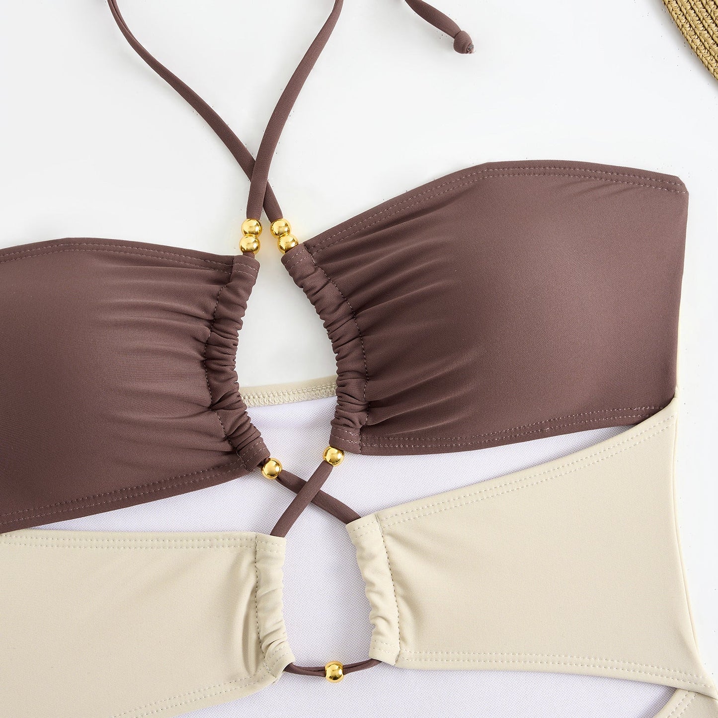 Simple One Piece Swimsuit with Cover Up