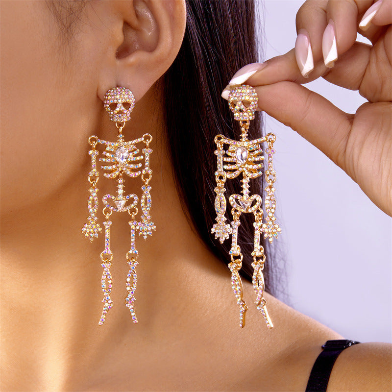 Halloween Shiny Rhinestone Drop Earrings