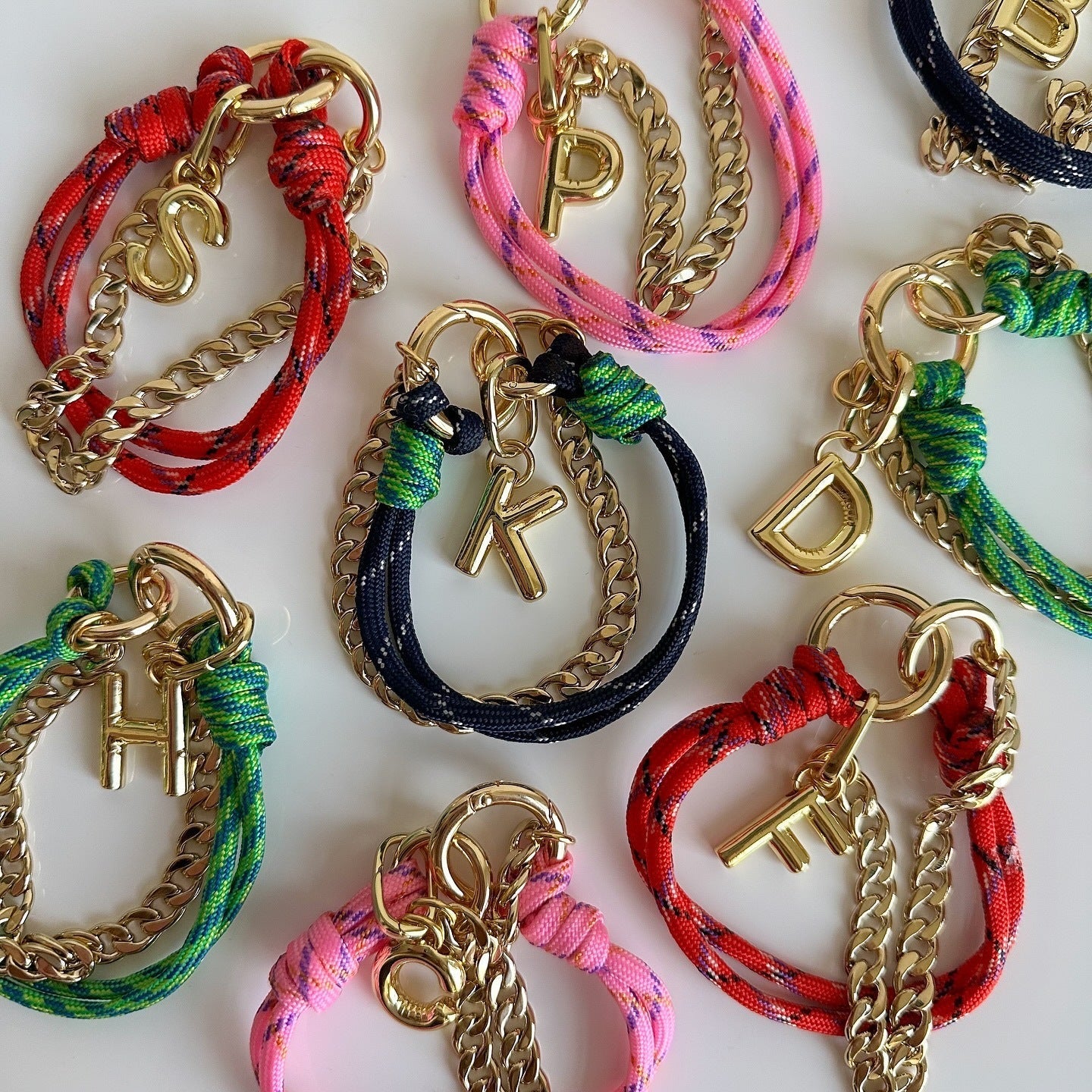 Letter Rope Braided Keychain Bag Charms