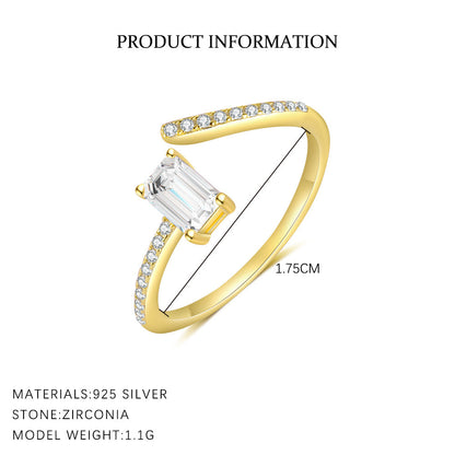 Zircon Cross Simple Adjustable Rings