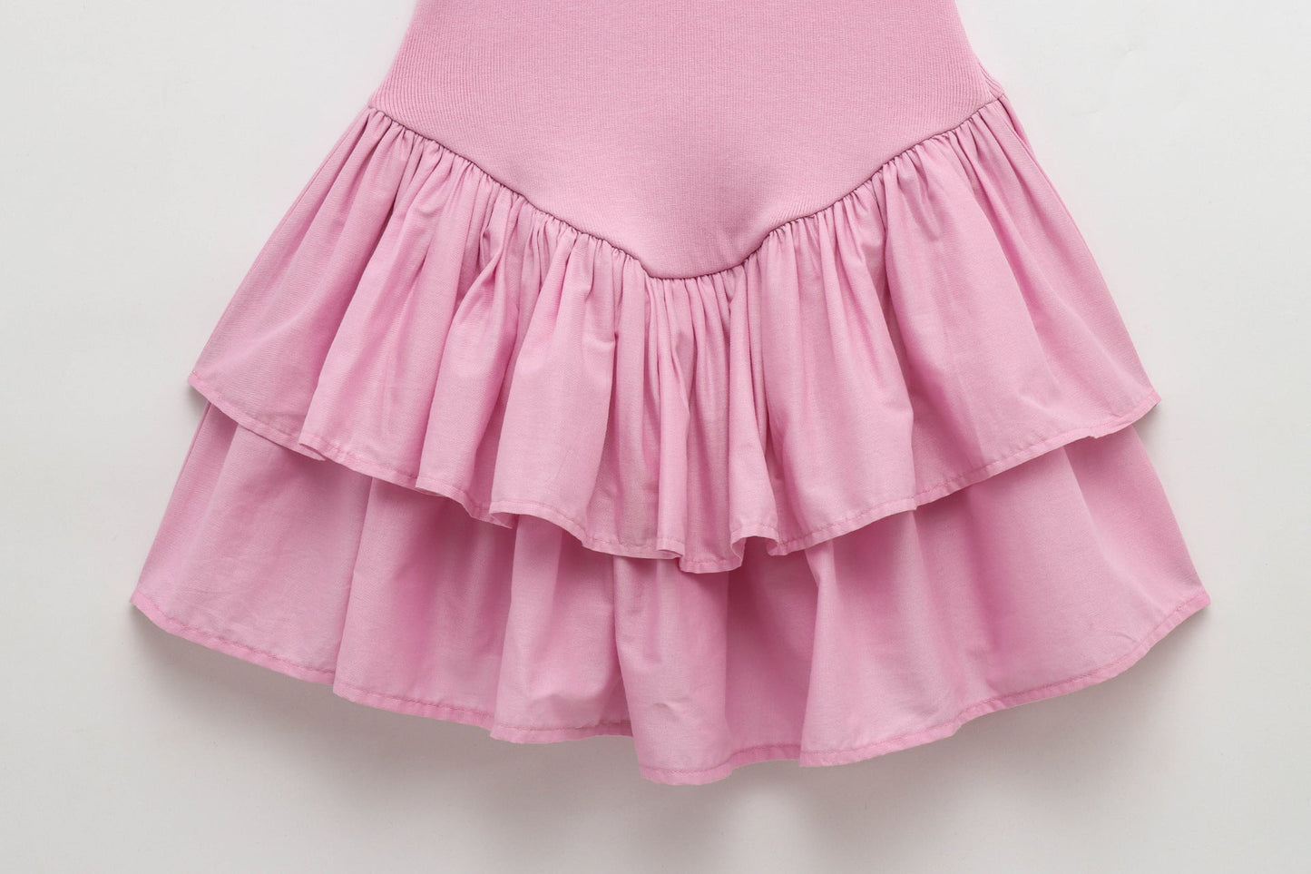 Simple Solid Color Halter Ruffle Dress