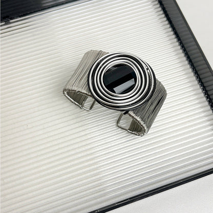 Vintage Wire Braided Open Cuff Bracelet