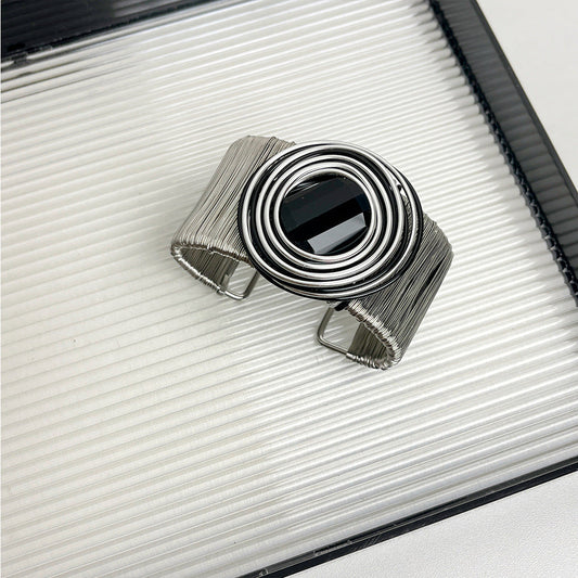 Vintage Wire Braided Open Cuff Bracelet