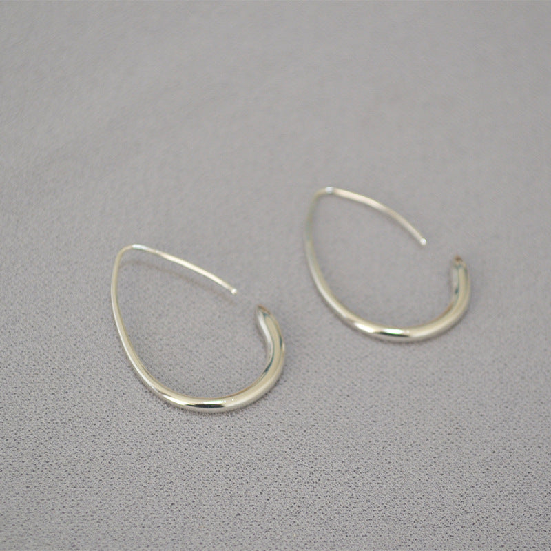 Trendy Geometric Teardrop Hoop Earrings