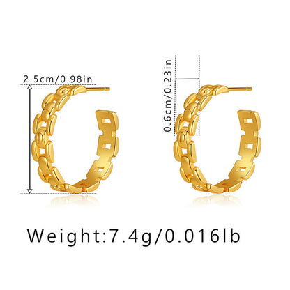 Elegant Hellow Out Simple Stud Earrings