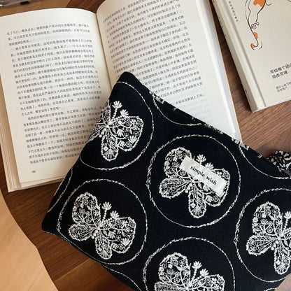 Butterfly Embroidered Square Cosmetic Bag