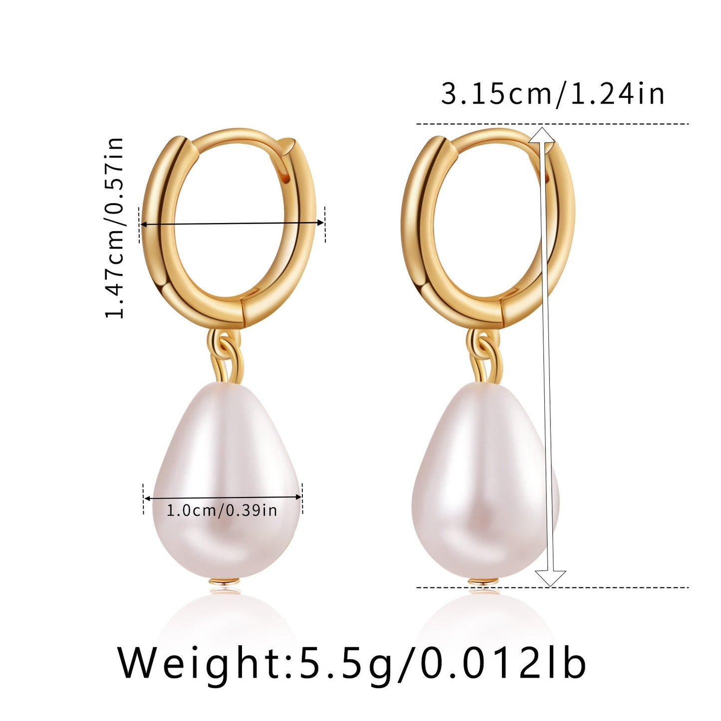 Vintage Shell Beads Drop Earrings