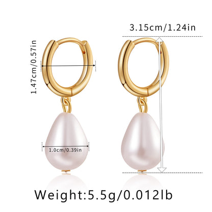 Vintage Shell Beads Drop Earrings