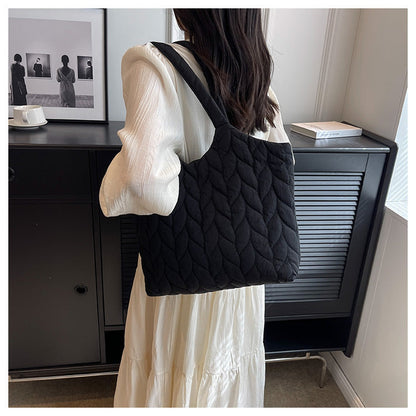 Simple Solid Color Casual Shoulder Bag