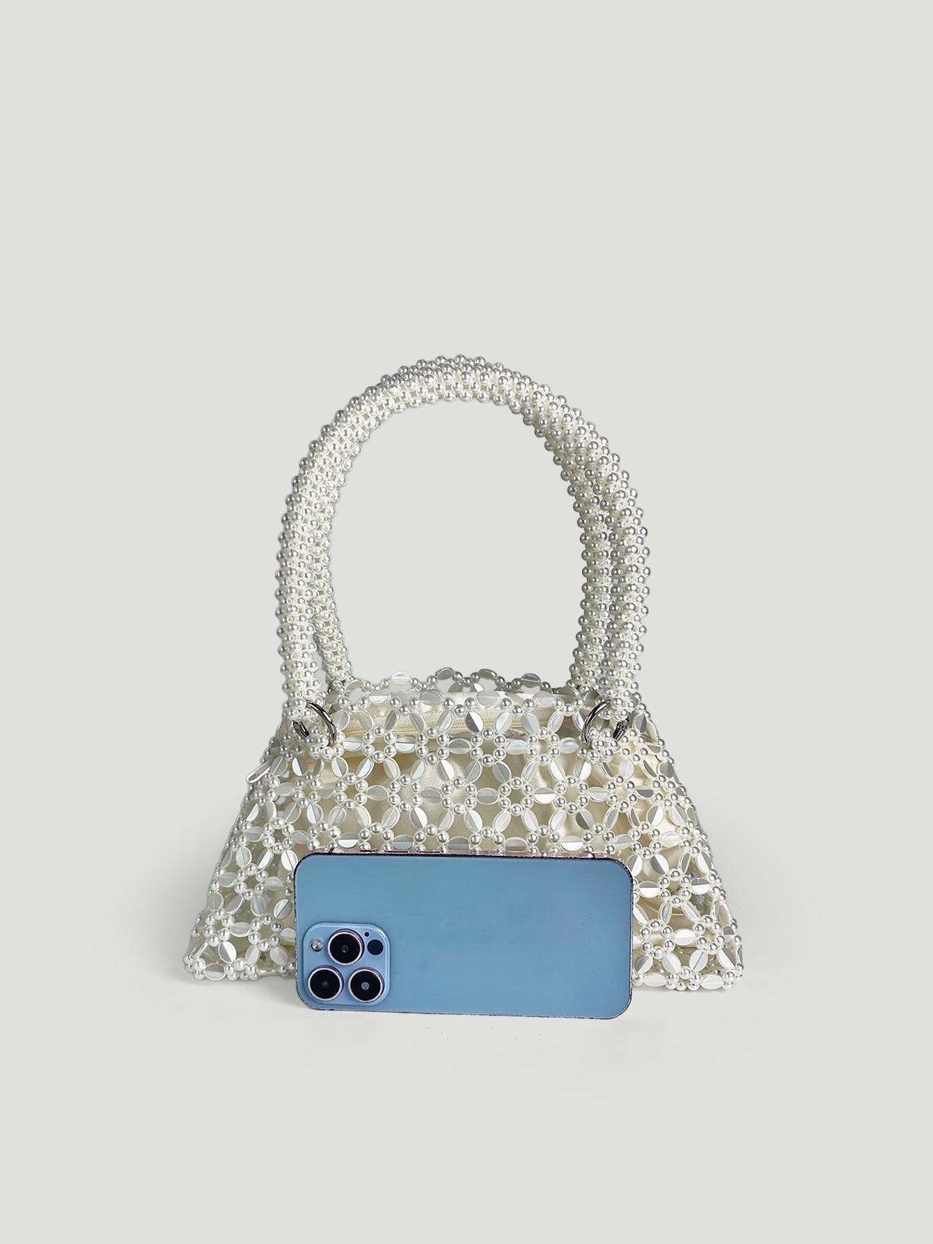Hollow Out Sparkling Beads Handbags