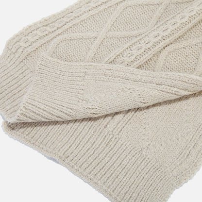 Solid Color Twist Simple Knit Hat & Scarf Sets