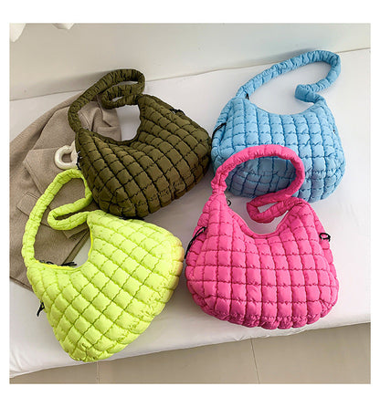 Solid Color Cloud Bag Large Capacity Shoulder Bag