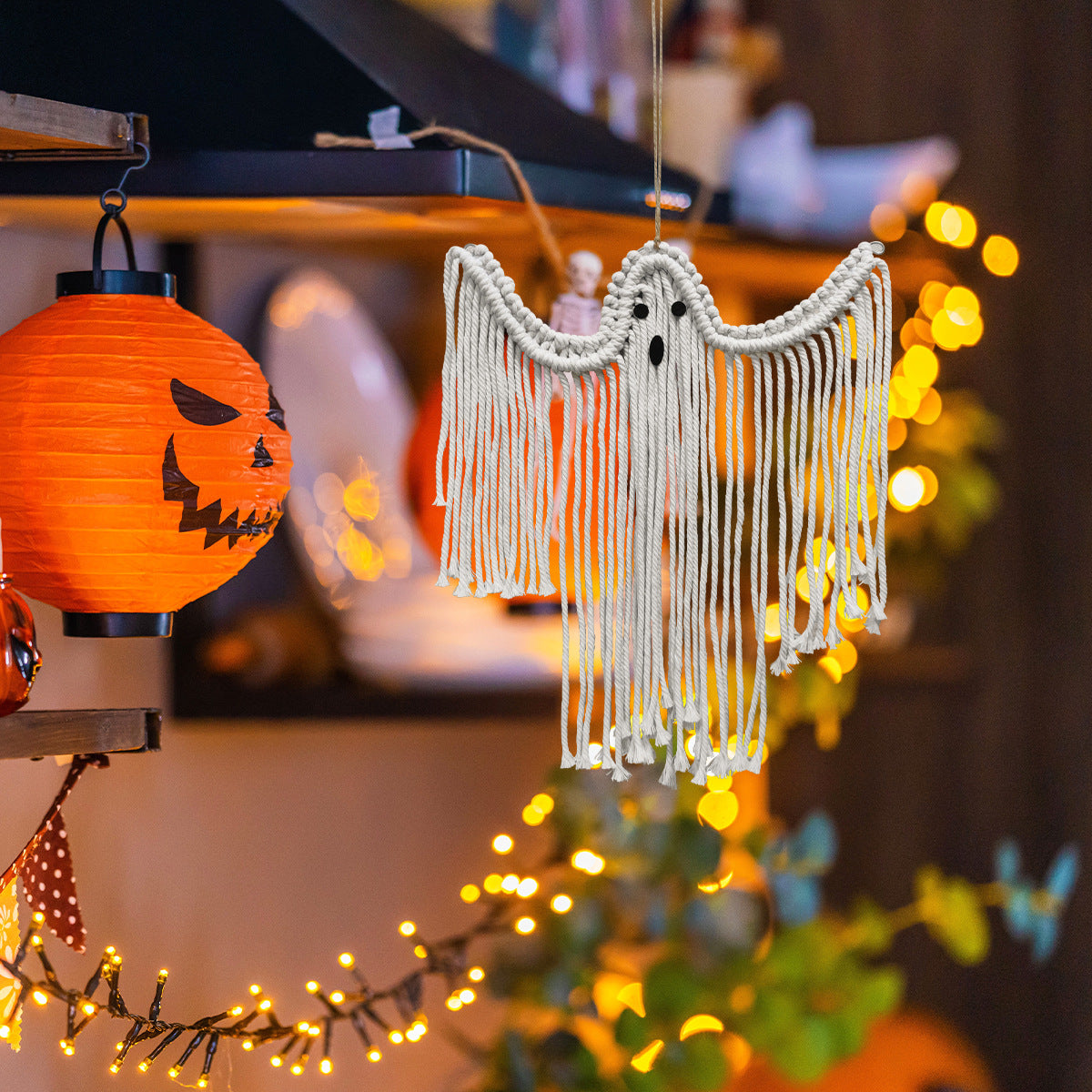Handmade Rope Ghost Halloween Hanging Decoration