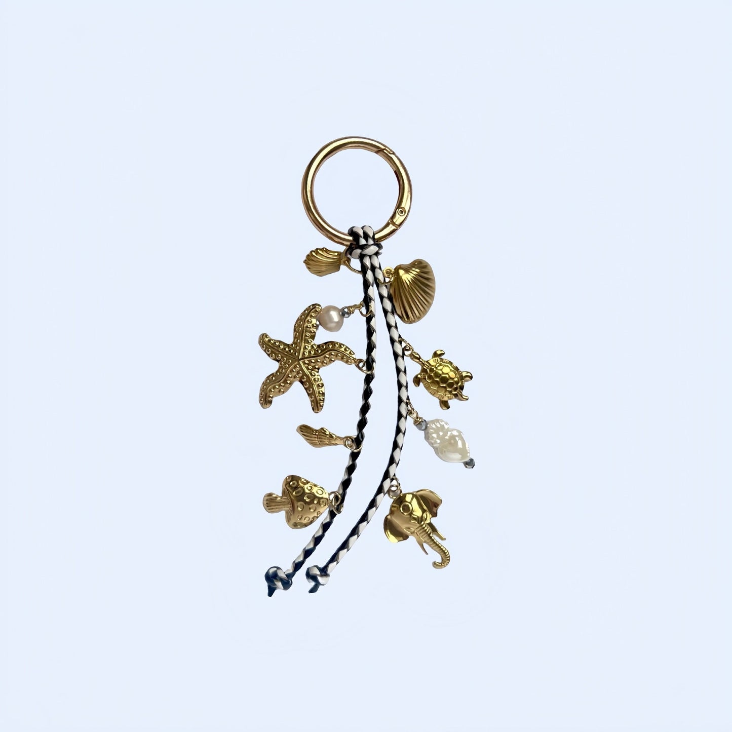 Retro Ocean Pendant Braided Bag Charms