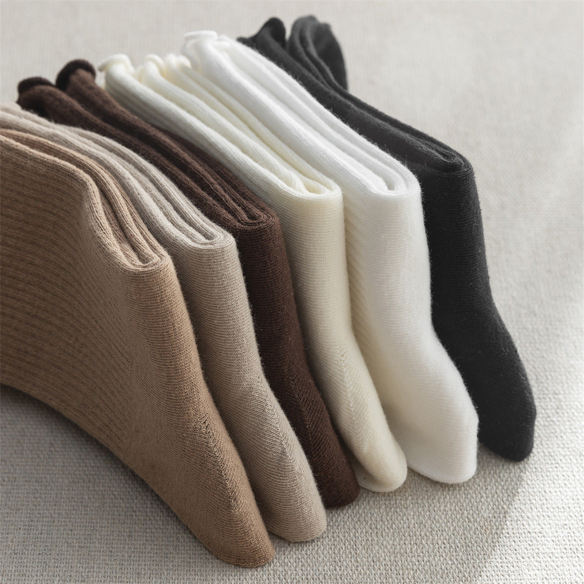Flounce Solid Color Simple Sweet Socks