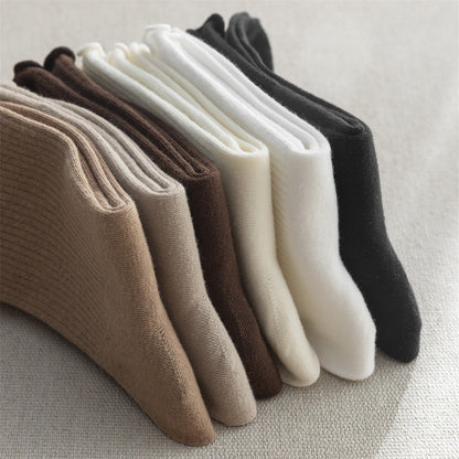 Flounce Solid Color Simple Sweet Socks