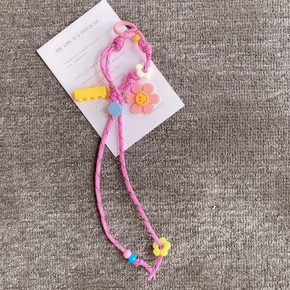 Cute Flower Braided Keychain Bag Charm
