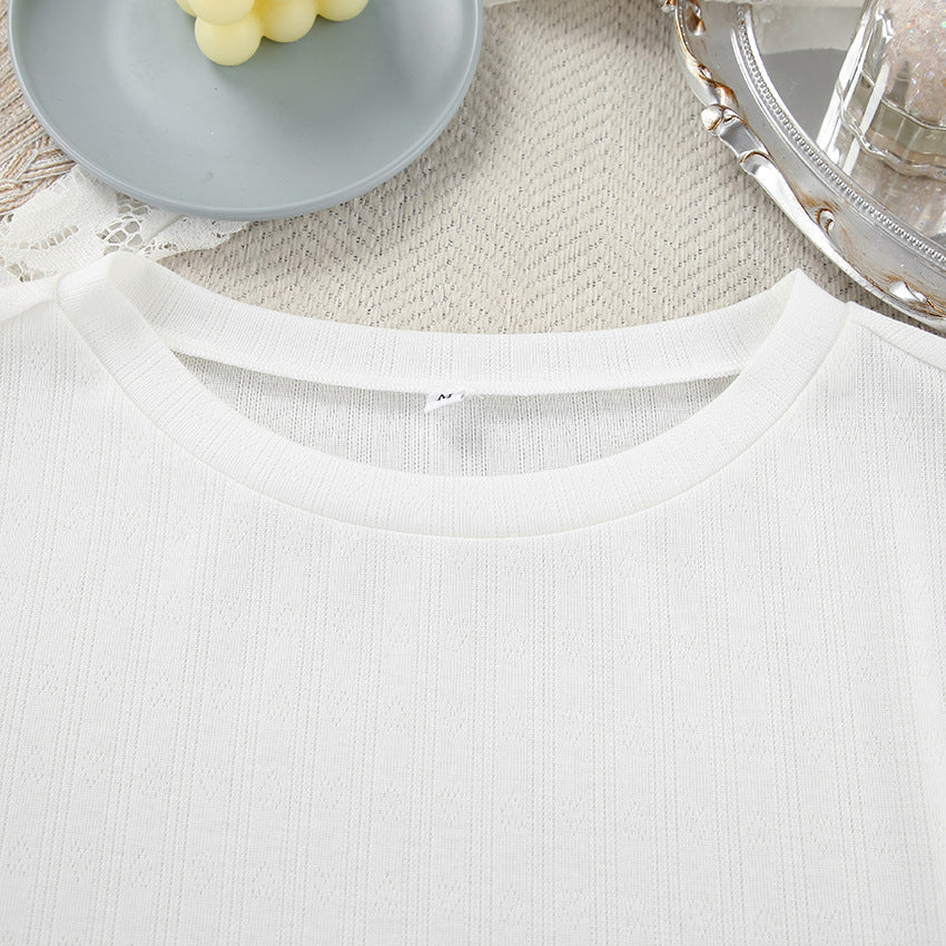 Elegant Long Sleeve Ruffled Pajamas Set