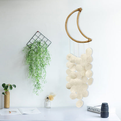 2+Wooden Moon Shell Hangings