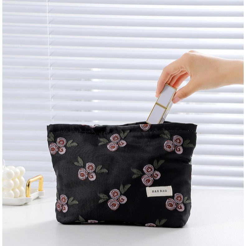 Colorful Embroidery Portable Cosmetic Bag