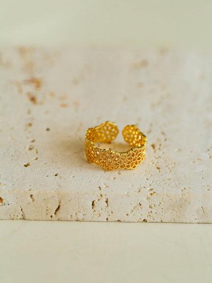 Vintage Lace Hollow Out Open Adjustable Ring