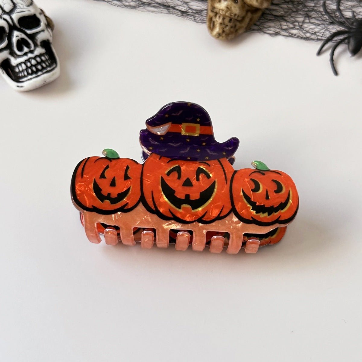 Halloween Pumpkin Shape Hair Clips