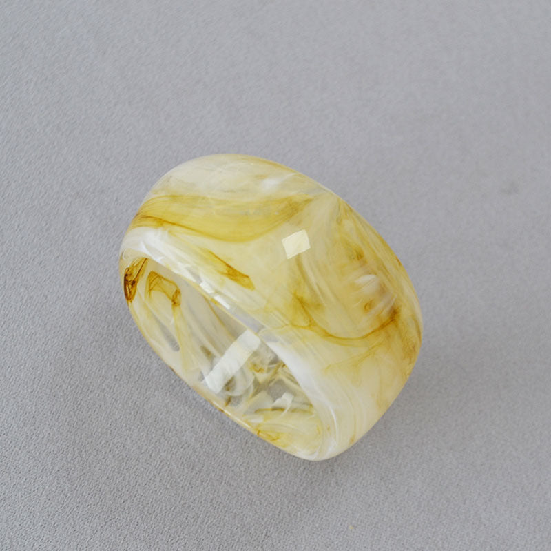 Vintage Irregular Ink-Marbled Cuff Bracelet