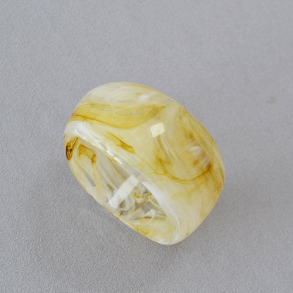 Vintage Irregular Ink-Marbled Cuff Bracelet