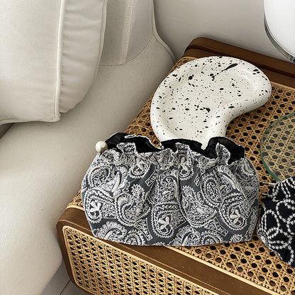 Floral Embroidered Lace Cosmetic Bag