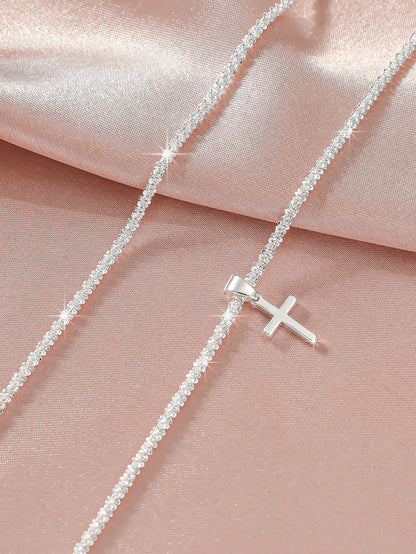 Simple Glitter Double Anklet