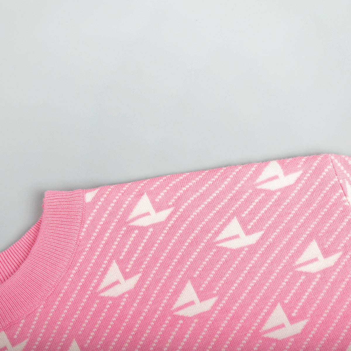 Print Contrast Color Loose Sweater