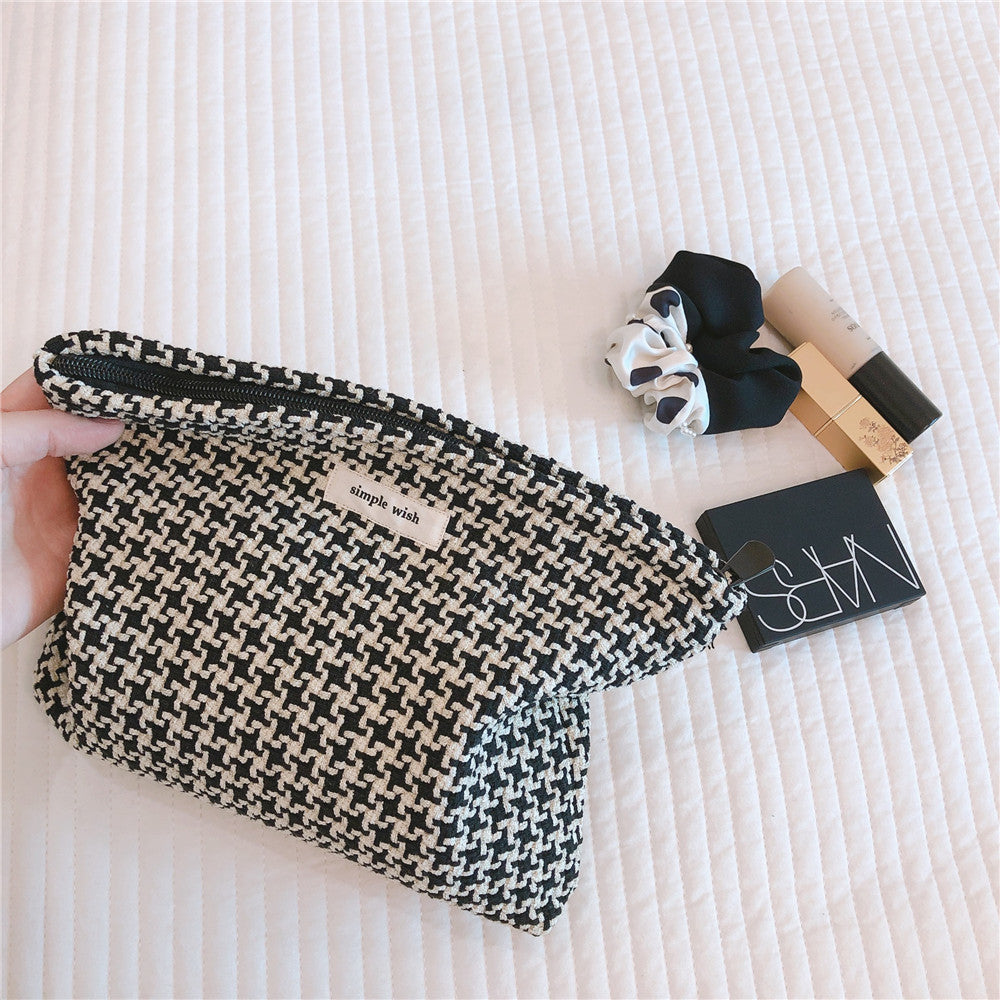 Classic Plaid Travel Cosmetic Bag
