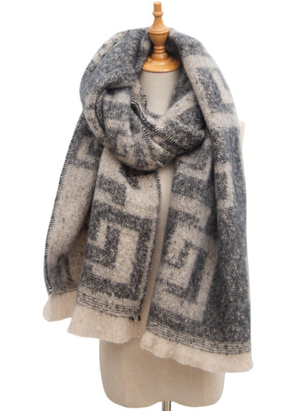 Plaid Vintage Print Scarves