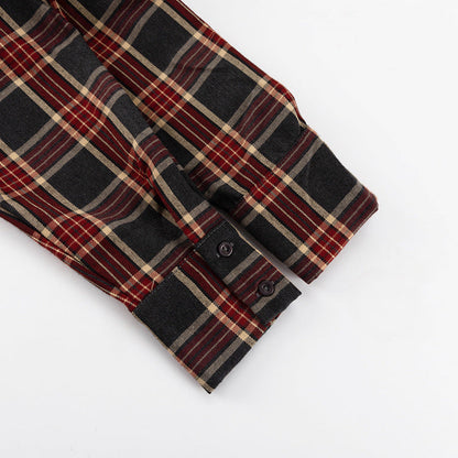 Vintage Plaid Long Sleeve Oversized Shirt