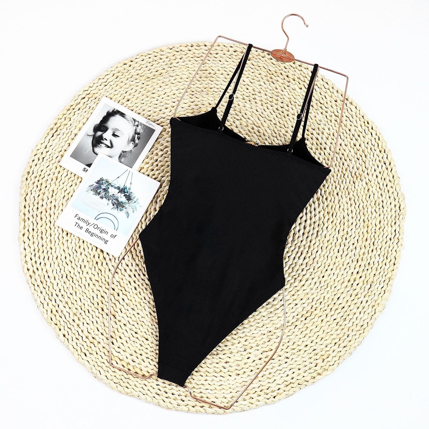 Black Sexy Hollow Out One Piece Swimwear