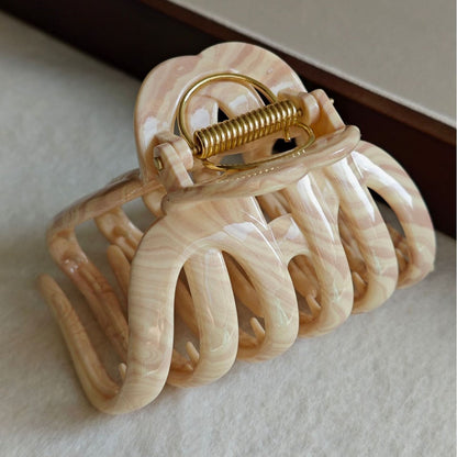 Elegant Large Solid Color Pumpkin Hair Claw