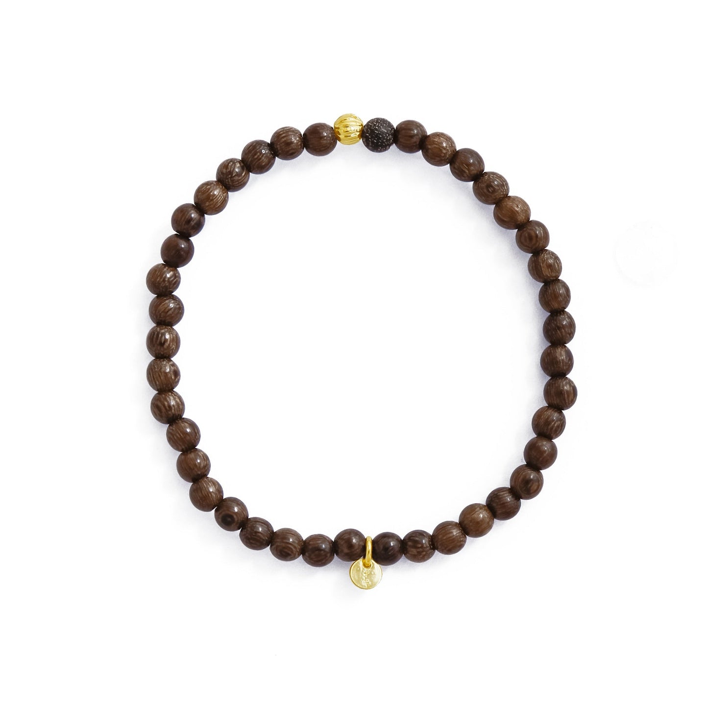 Natural Wood Round Beaded Handmade Bracelet