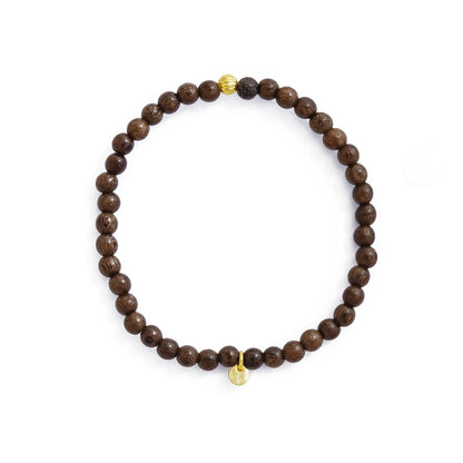 Natural Wood Round Beaded Handmade Bracelet