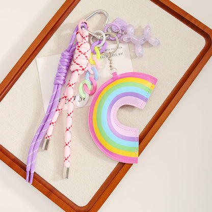 Rainbow Dog Rope Keychain Bag Charms
