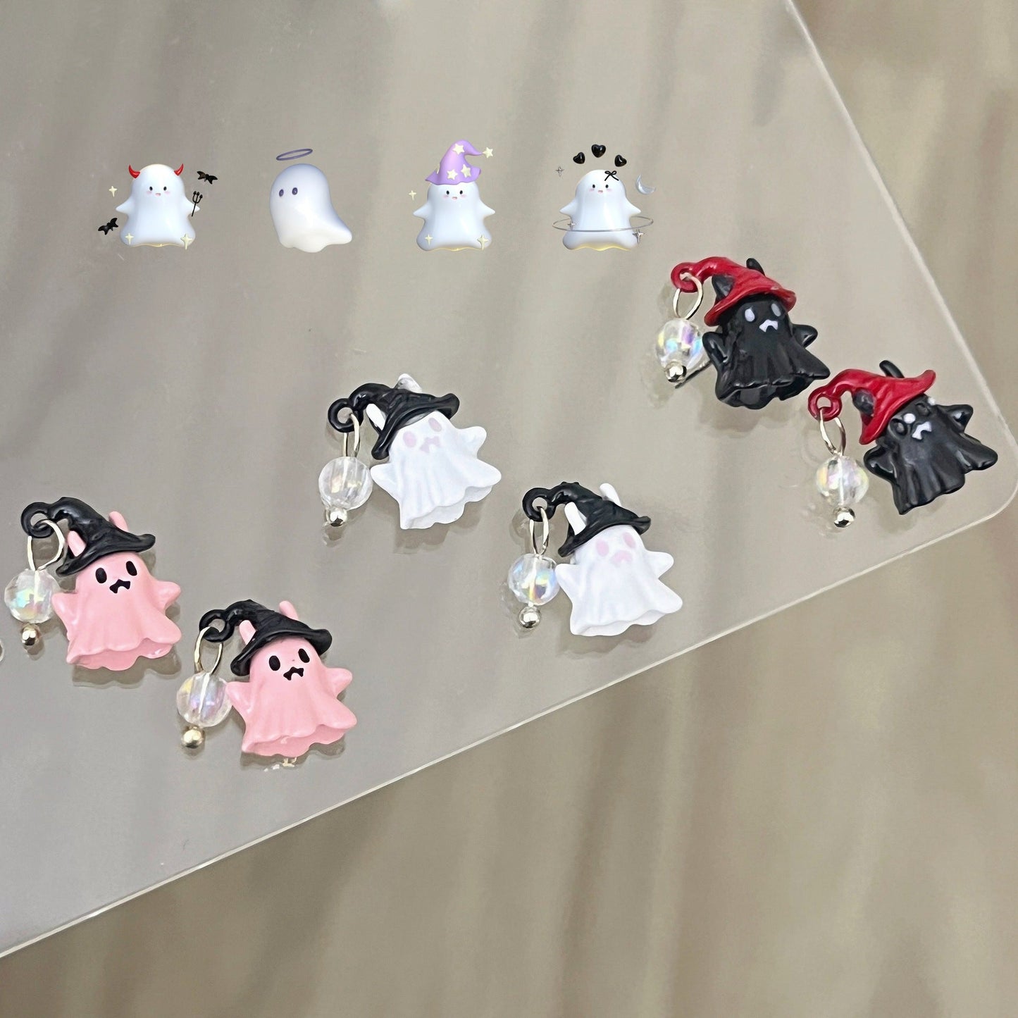 Cute Halloween Mini Ghost Stud Earrings