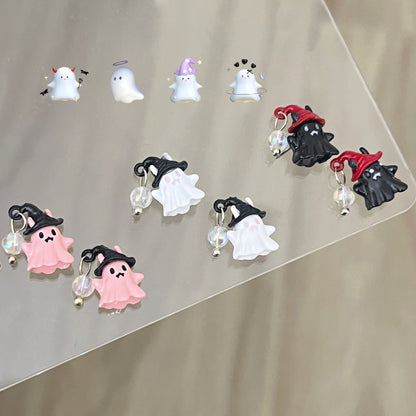 Cute Halloween Mini Ghost Stud Earrings
