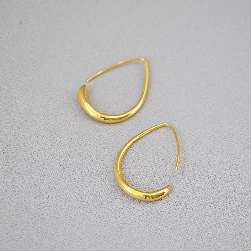 Trendy Geometric Teardrop Hoop Earrings