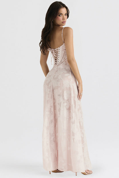 Backless String Tie Lace Sexy Long Dress