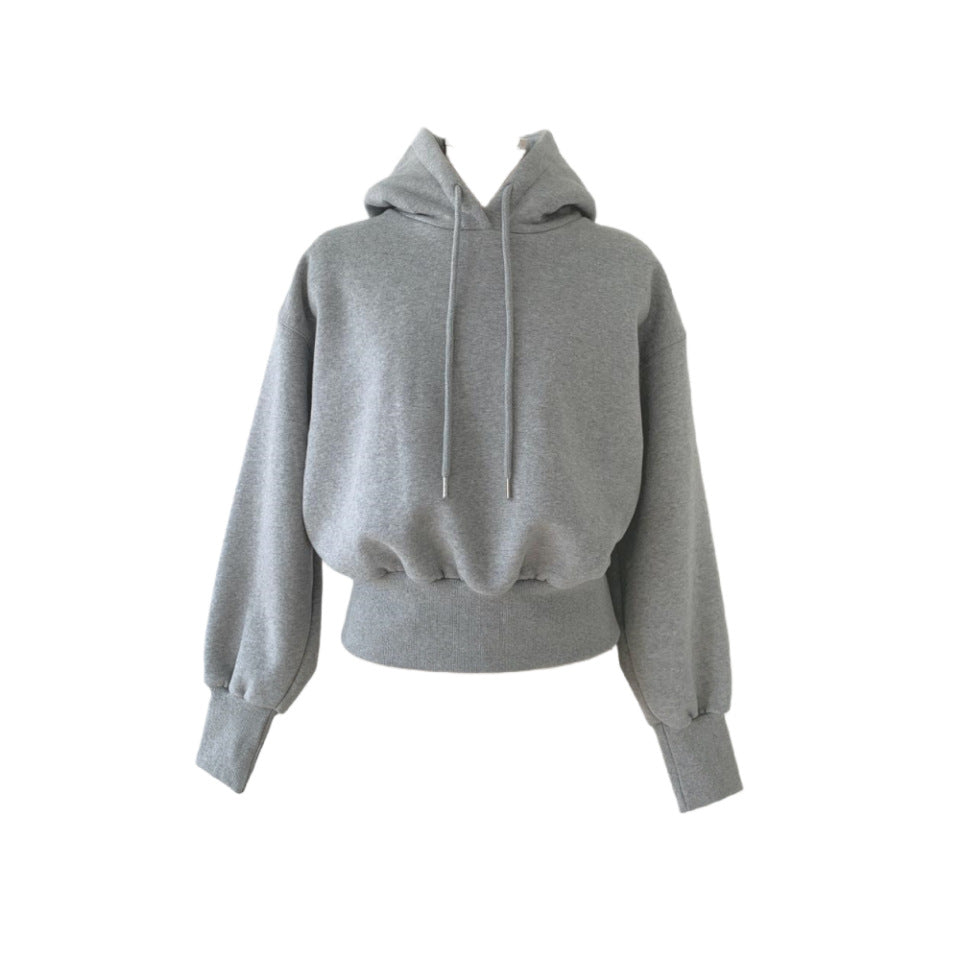 Solid Color Loose Hooded Hoodie