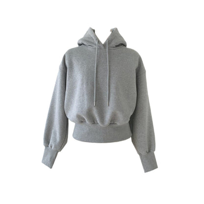 Solid Color Loose Hooded Hoodie