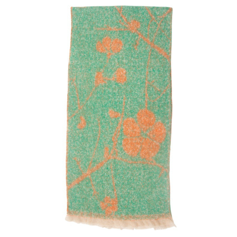 Contrasct Color Floral Print Scarves