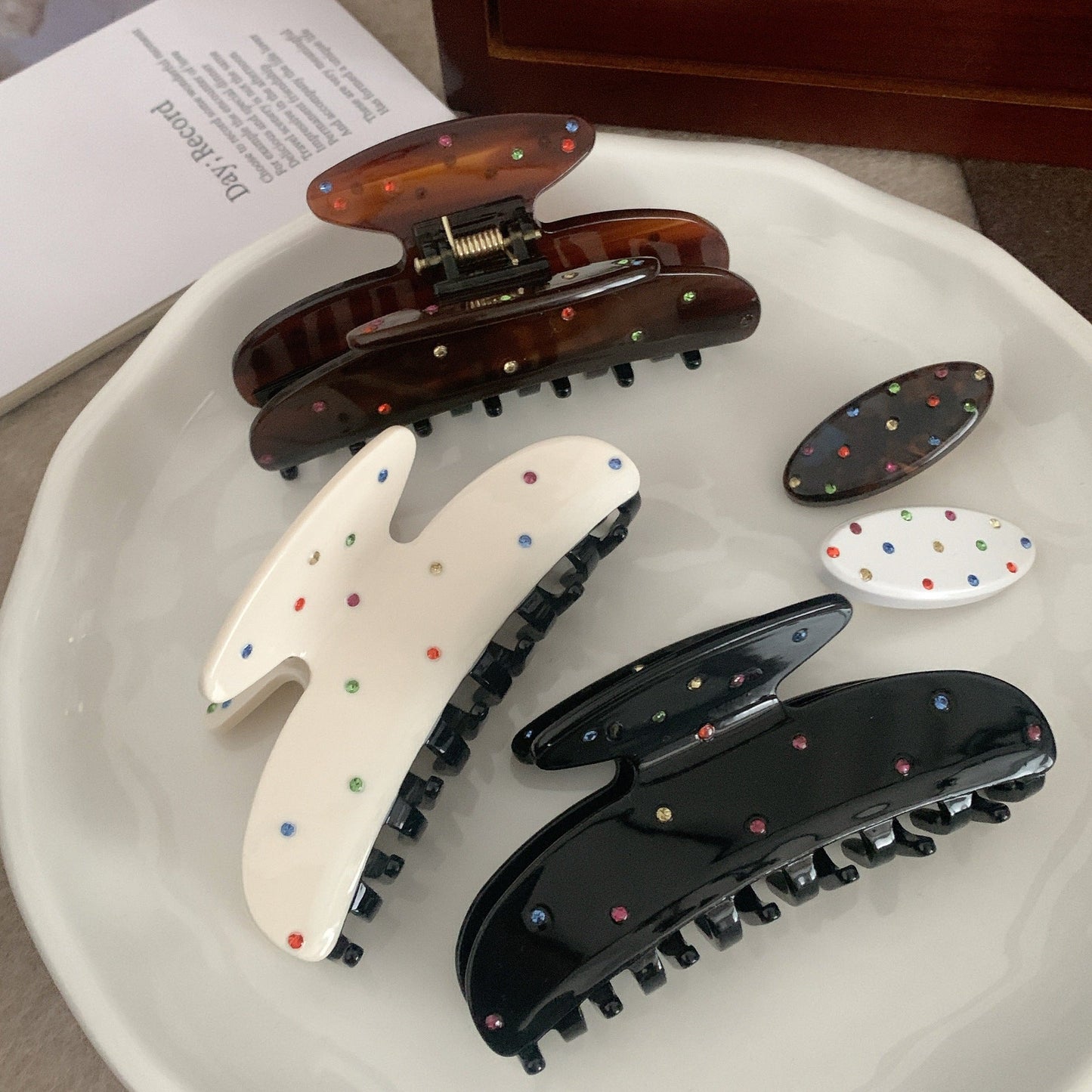 Colourful Rhinestone Simple Grab Clip