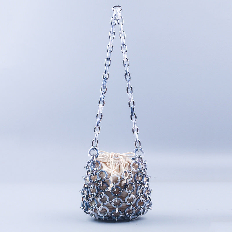 Hollow Out Handmade Beads Shoulder Bag