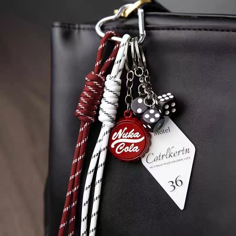 Minimalist Braided Rope Keychain Bag Charm